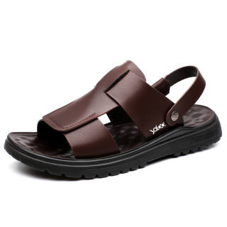 YALU Top Grain Cow Leather Slip Resistant And Breathable River Trekking Sandal Men's