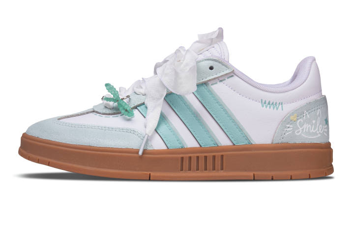 Adidas Adidas Gradas Abrasion Resistant Slip Resistant Low top Skateboard Shoes Unisex White Green