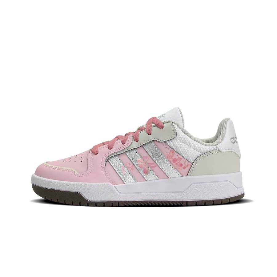 Adidas Adidas ENTRAP Synthetic Leather, Textile Low top Casual Shoes Unisex White Pink Yellow