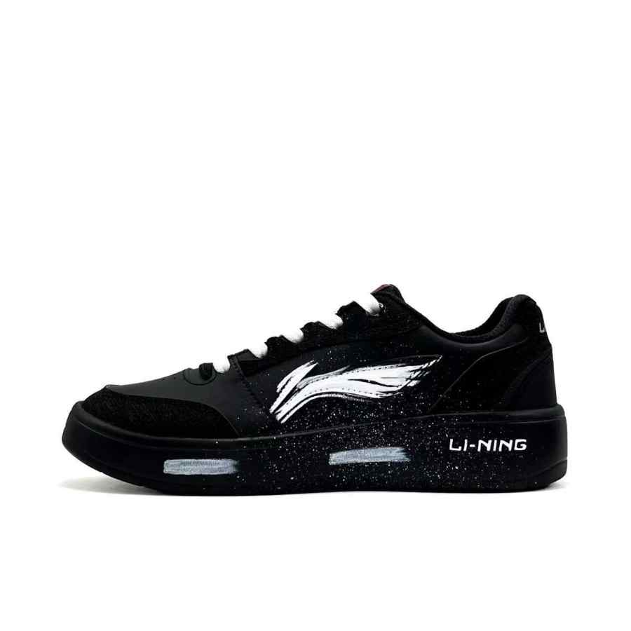 Li-Ning Li Ning Sycee V3 Black White Sketch Synthetic Leather Height Increasing Abrasion Resistant Slip Resistant Low top