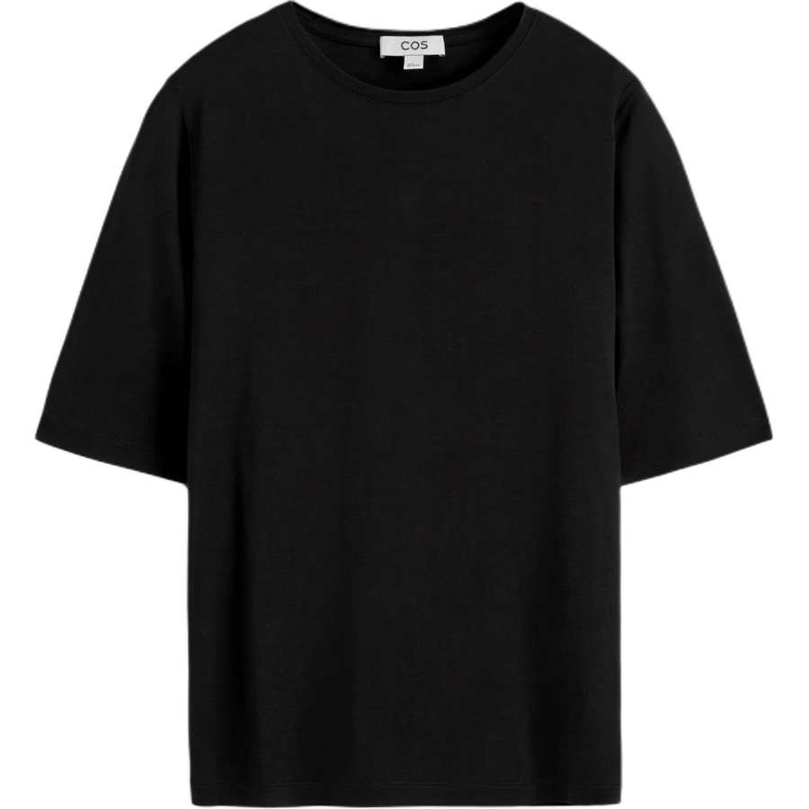 COS T Shirts Women's Black Crew Neck