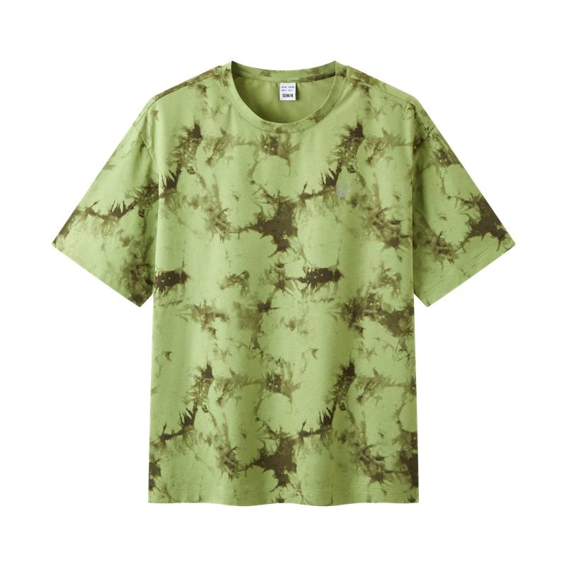 Semir T Shirts Men's Green Tone 00344 Crew Neck Moderate