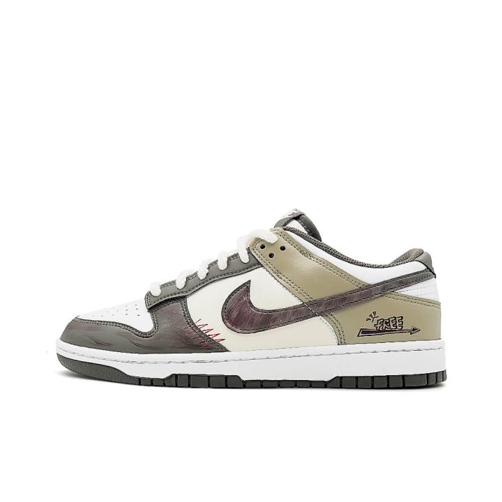 Nike Nike Dunk Graffiti Brown, Street Sketch Abrasion Resistant Slip Resistant Low top Skateboard Shoes Men's Brown Scorpion