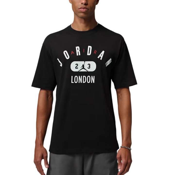 Jordan Jordan T Shirts Men's Black/White Crew Neck Moderate