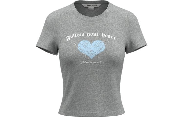 URBAN REVIVO T Shirts Women's Crew Neck