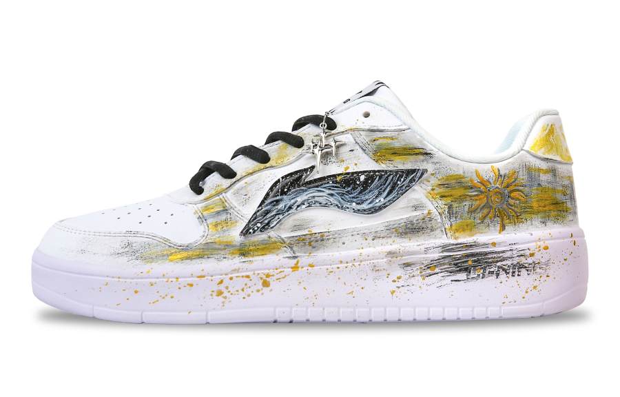 Li-Ning Li Ning Ink Waves Chase The Sun Slip Resistant, Abrasion Resistant, Breathable, Height Increasing Low top