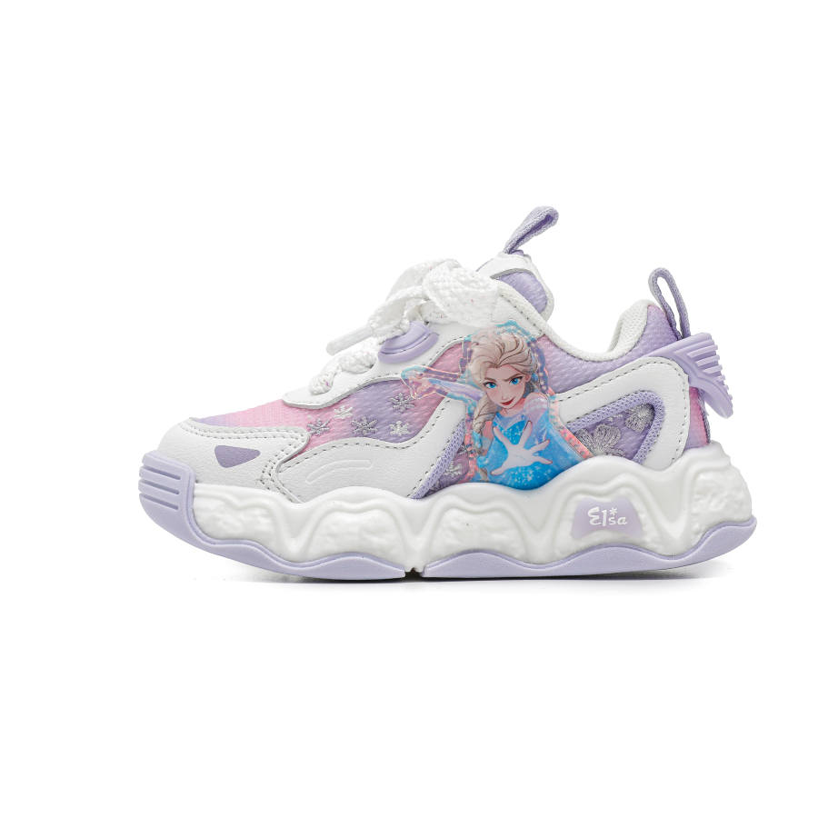 Disney Frozen Synthetic Leather, Textile Slip Resistant Breathable Lightweight Cushioning Low top Outdoor Shoes Kids'