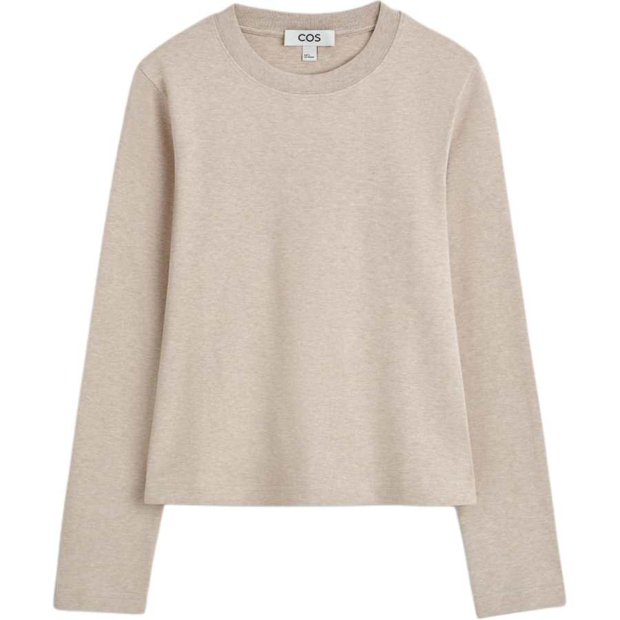 COS T Shirts Women's Oat Crew Neck