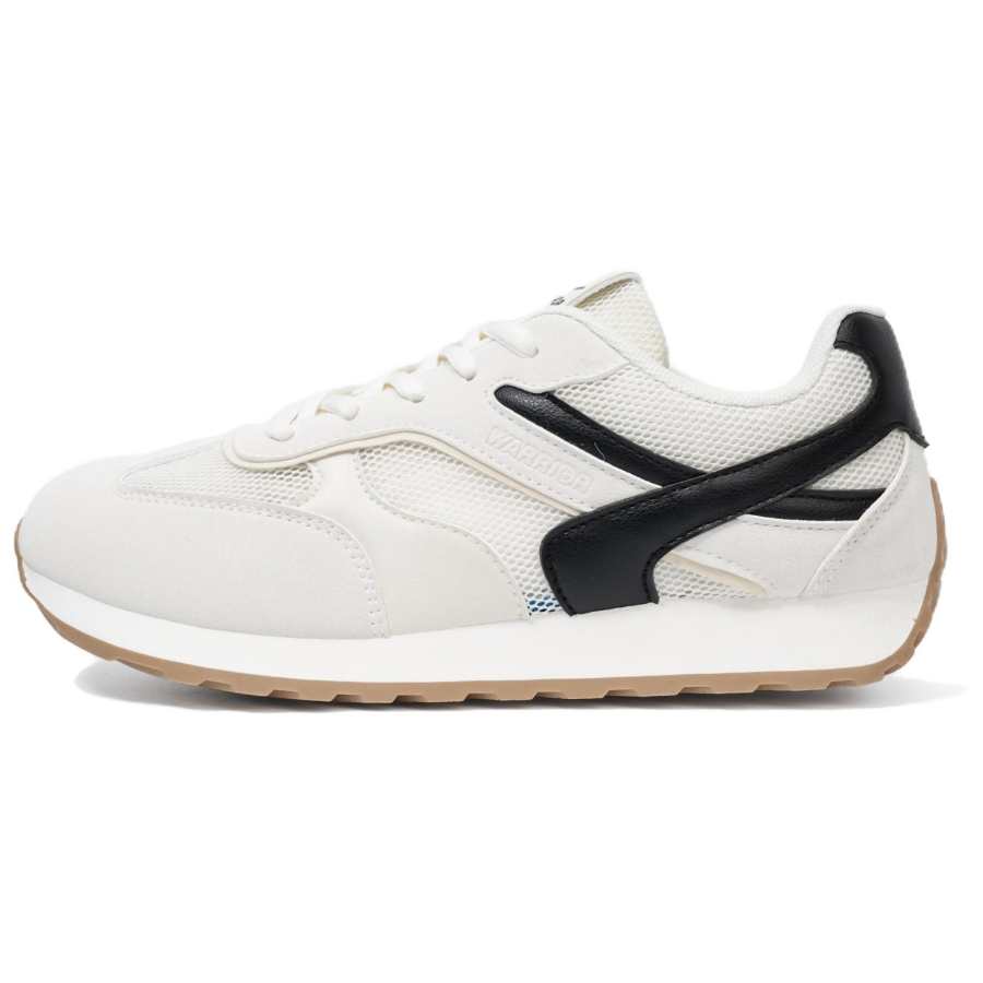 Warrior Textile, Synthetic Leather Breathable Lightweight Low top Casual Shoes Men's Beige Black