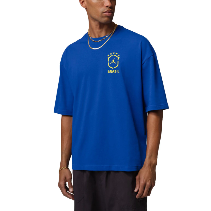 Jordan Jordan Air T Shirts Men's Blue Crew Neck Moderate