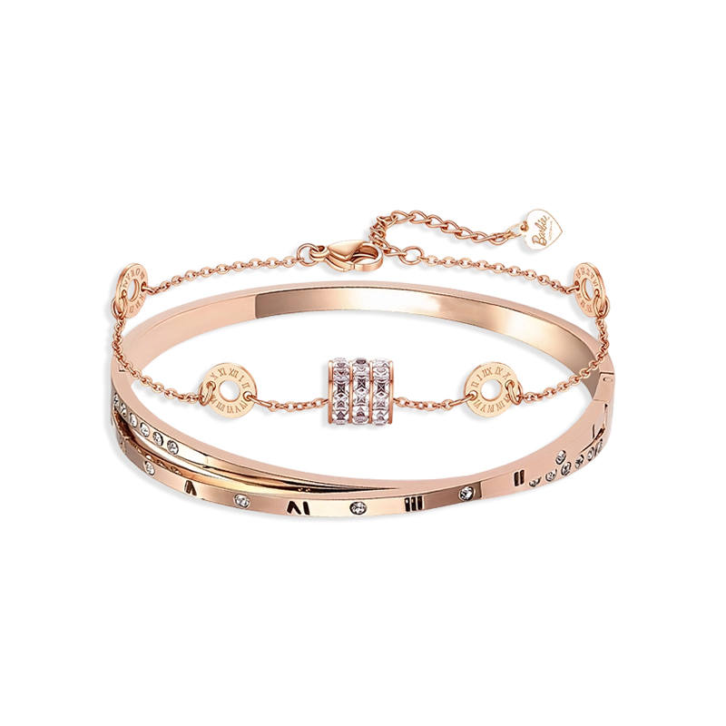 Barbie Synthetic Cubic Zirconia Alloy Titanium Steel Bracelets Women's