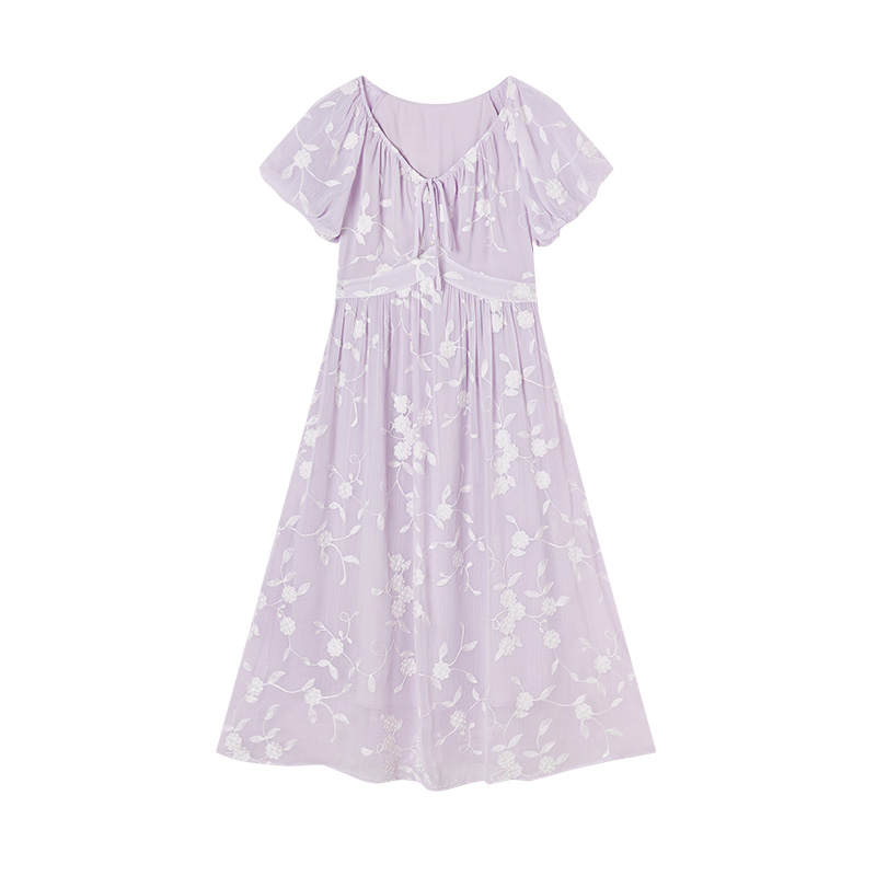 XIANGYING Short Sleeved Dress Women's