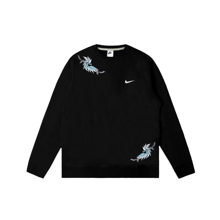 Nike Nike Club Sweatshirts Men's Black Crew Neck Moderate Regular