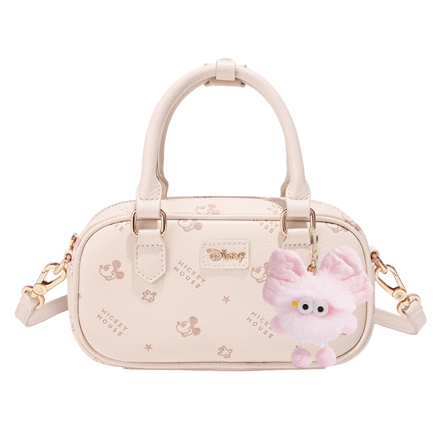 Disney Mickey Mouse Pu Crossbody Handbag Regular Women's Pink/White