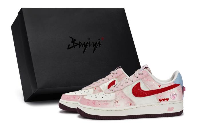 Nike Nike Air Force 1 811 Manufacturing, Love At First Sight, Special Shoe Box Low top Skateboard Shoes Unisex