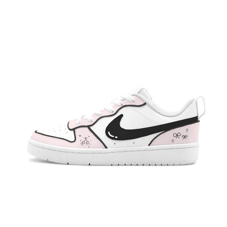 Nike Nike Court Borough Great Fish Manufacturing, Ink Wash Sweet Painting Leather Abrasion Resistant Breathable Low top