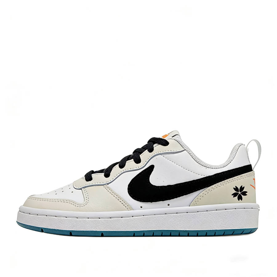 Nike Nike Court Borough 2 Leather Slip Resistant Anti Kick Abrasion Resistant Cushioning Low top Kids' Skateboarding Shoes