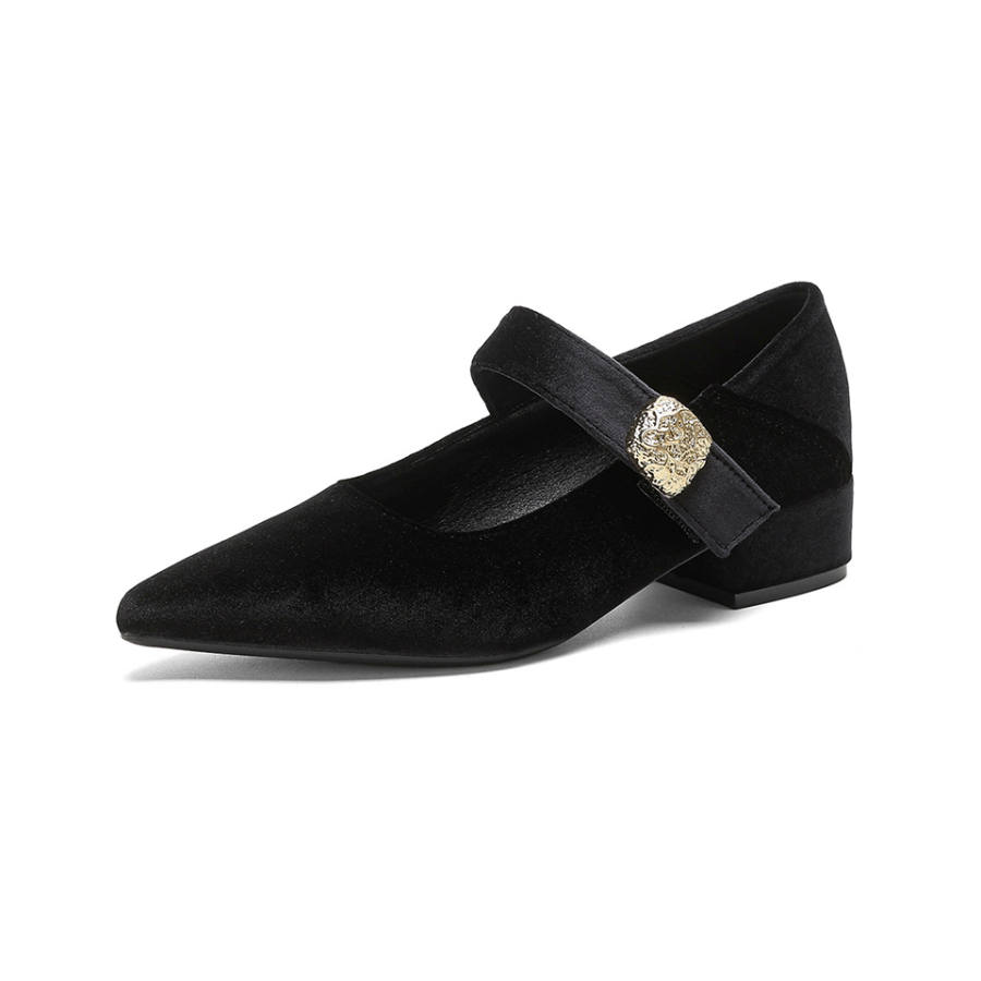 Lanza Chunky Heel Mary Jane Shoes 4cm Women's