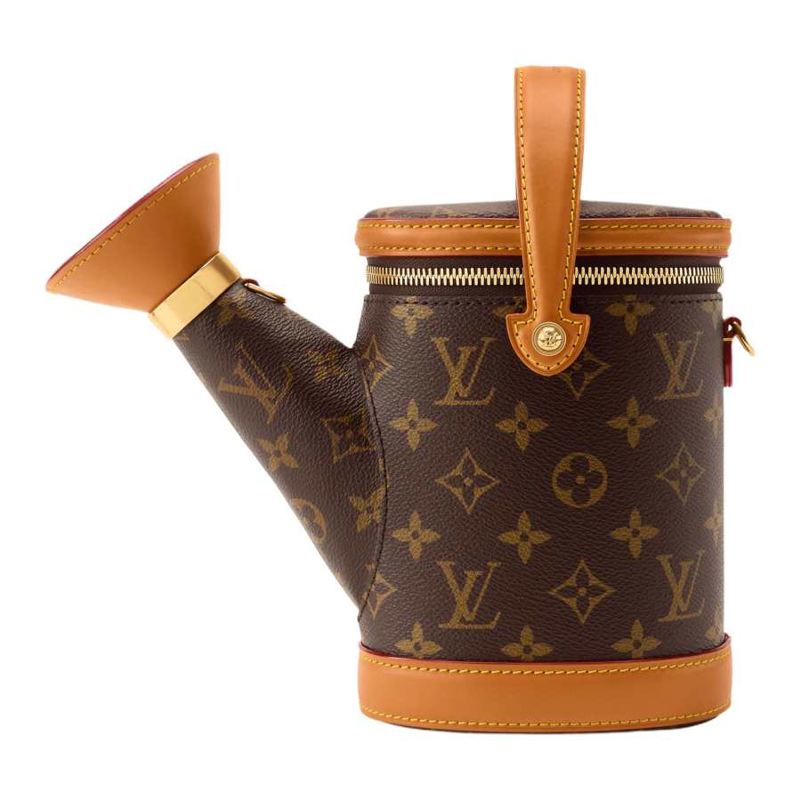 LOUIS VUITTON Monogram Coated Canvas With Cow Leather Shoulder Bag, Crossbody Bag, Handbag Women's Brown