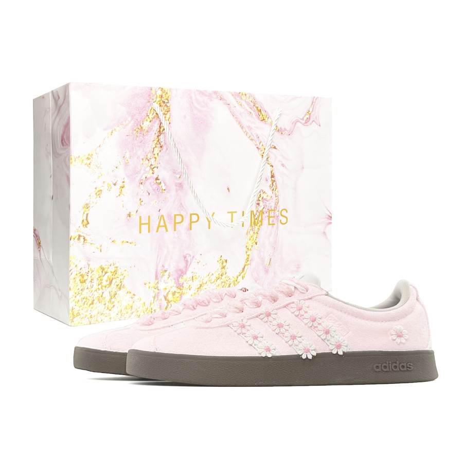 Adidas Adidas VL COURT 2.0 Special Shopping Bag Lightweight Low top Skateboard Shoes Unisex White Pink