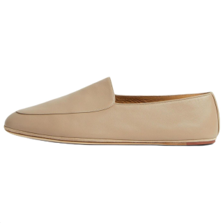 Loro Piana Anton Walk Sheepskin Casual Leather Shoes Men's Sandstone