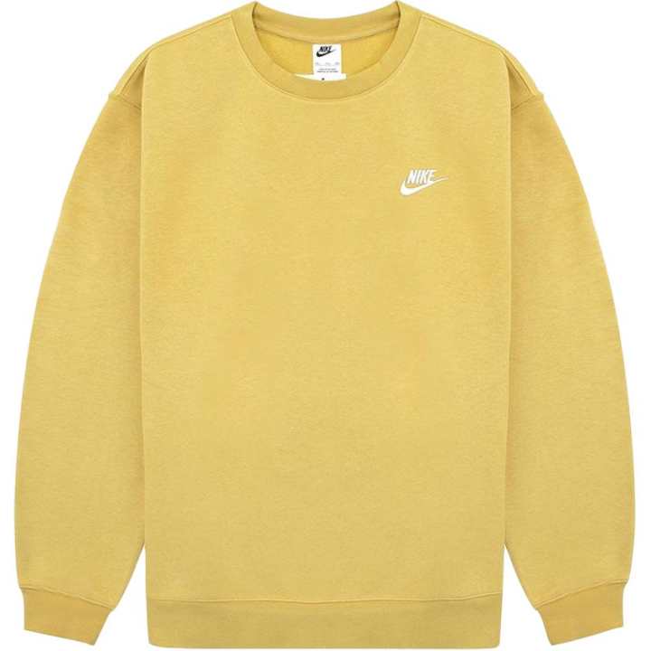 Nike Nike Club Sweatshirts Men's Yellow Crew Neck Moderate