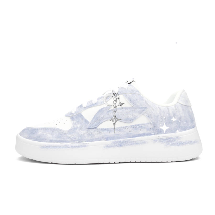 Li-Ning Li Ning Floating Boat Star Path Abrasion Resistant Lightweight Breathable Low top Skateboard Shoes Unisex Blue White