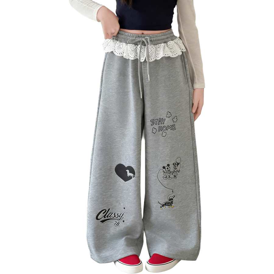 Disney Knitted Sweatpants Spring Fall Season Kids'