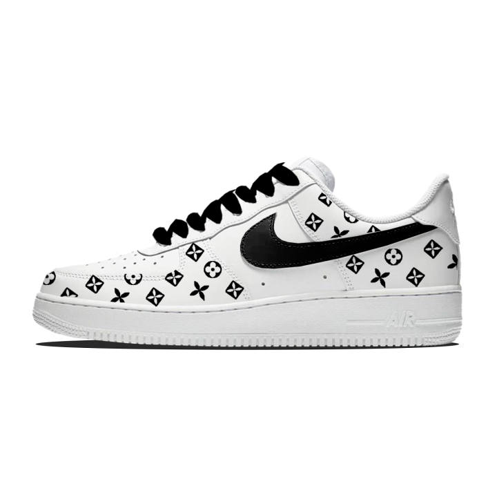 Nike Nike Air Force 1 Prism Poem Low top Skateboard Shoes Unisex Black White