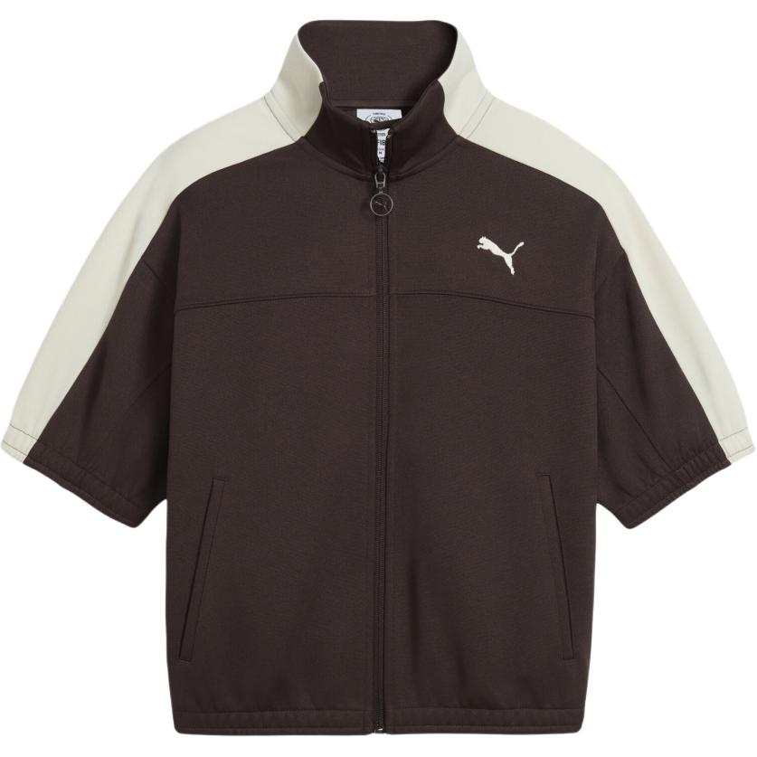 PUMA Jackets Women's Chocolate Brown Stand Collar Moderate