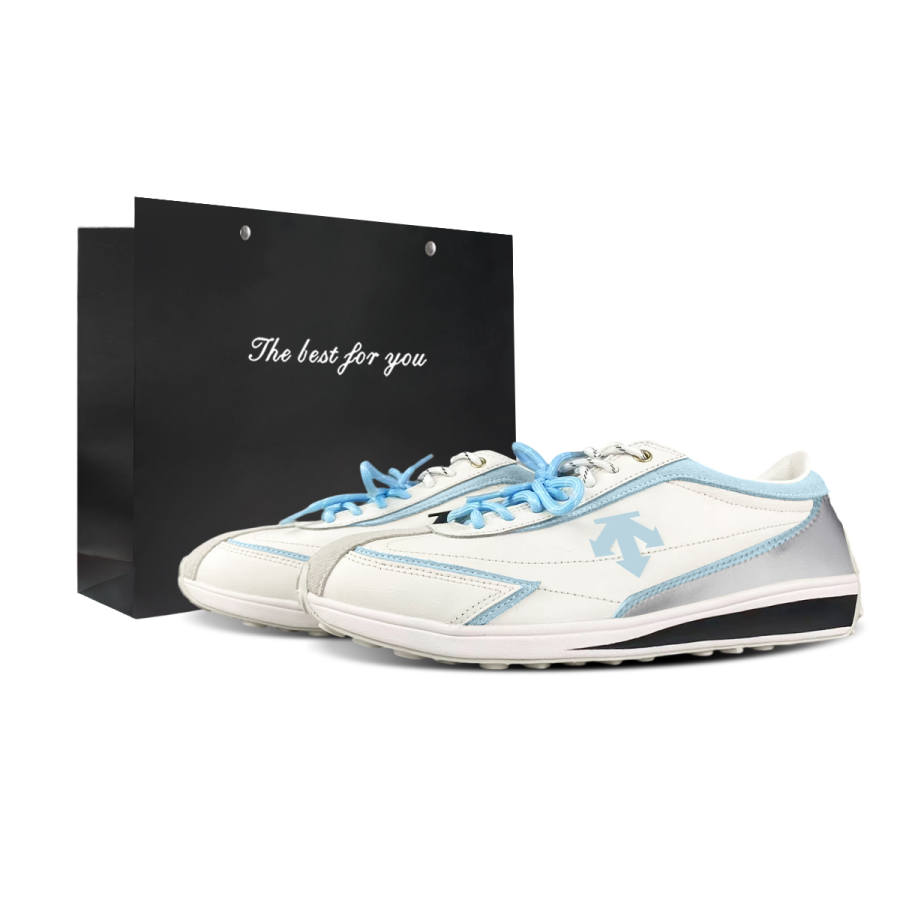 DESCENTE Cron Racer BNK Dusty Blue Silver Edge Low top Skateboard Shoes Unisex Pink