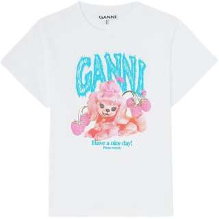 Ganni dog graphic T-shirt