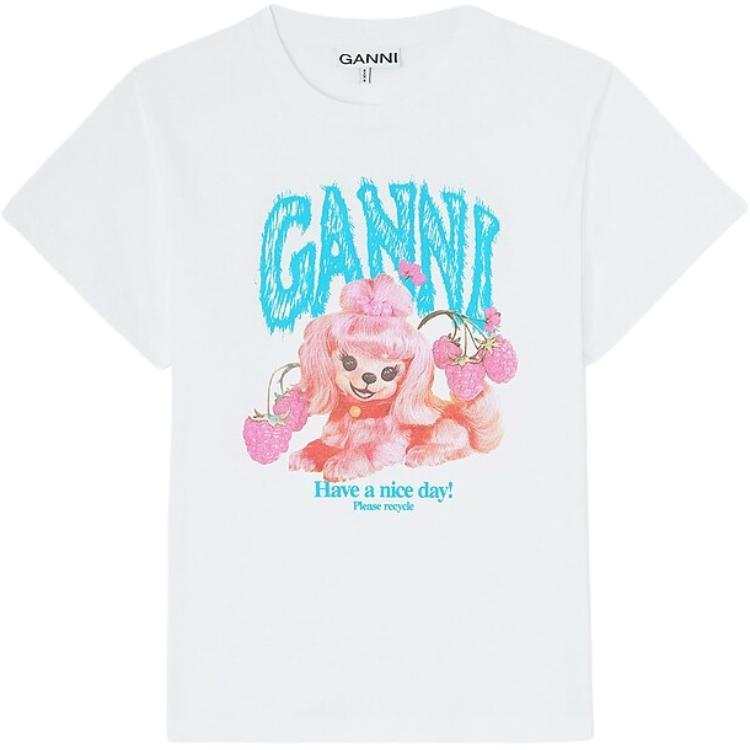 Ganni dog graphic T-shirt