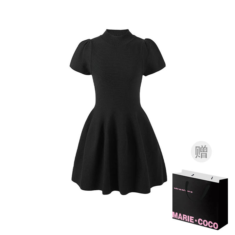MARIE·COCO Short Sleeved Dresses Women's Dress Crew Neck Moderate Short