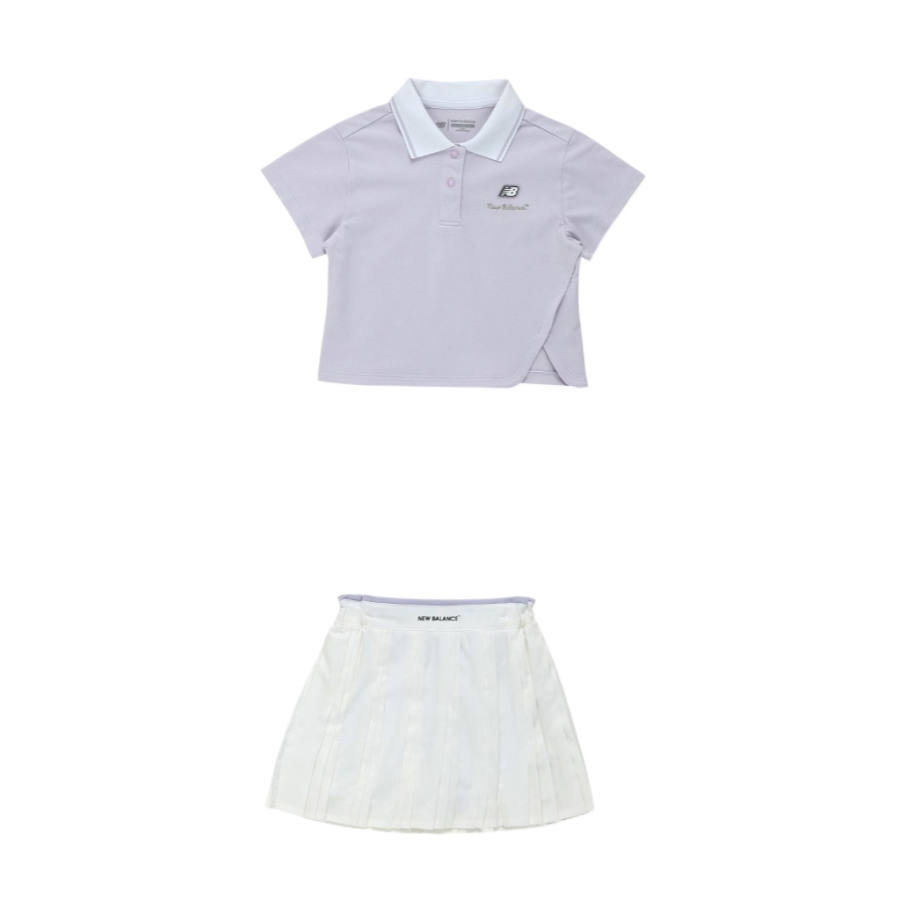 New Balance New Balance Kids Two Piece Skirt Sets Lapel Moderate Short Skirt