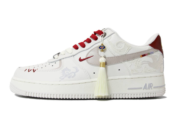 Nike Nike Air Force 1 Walking Planet, Cyan Cloud Low top Skateboard Shoes Men's Red White Silver