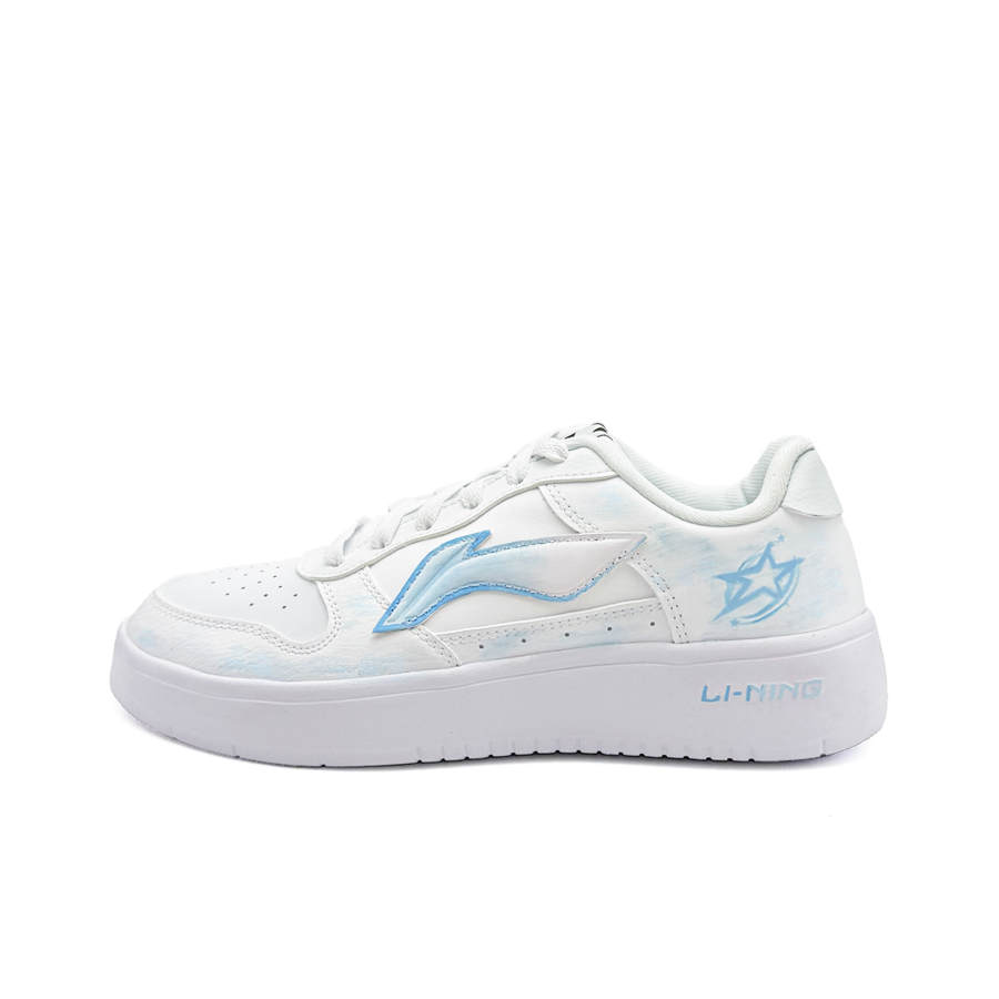 Li-Ning Li Ning Floating Boat Ice Blue Letter Synthetic Leather Height Increasing Abrasion Resistant Breathable Slip Resistant