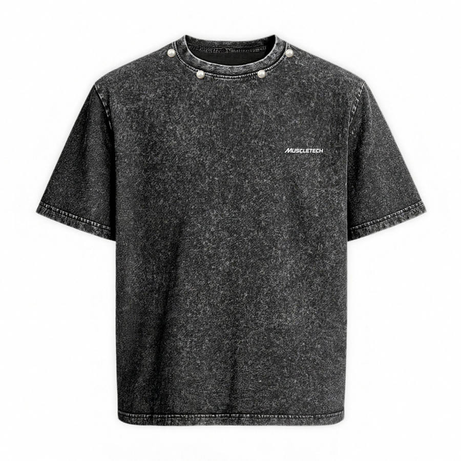 MUSCLETECH T Shirts Unisex Crew Neck Thin Straight Fit