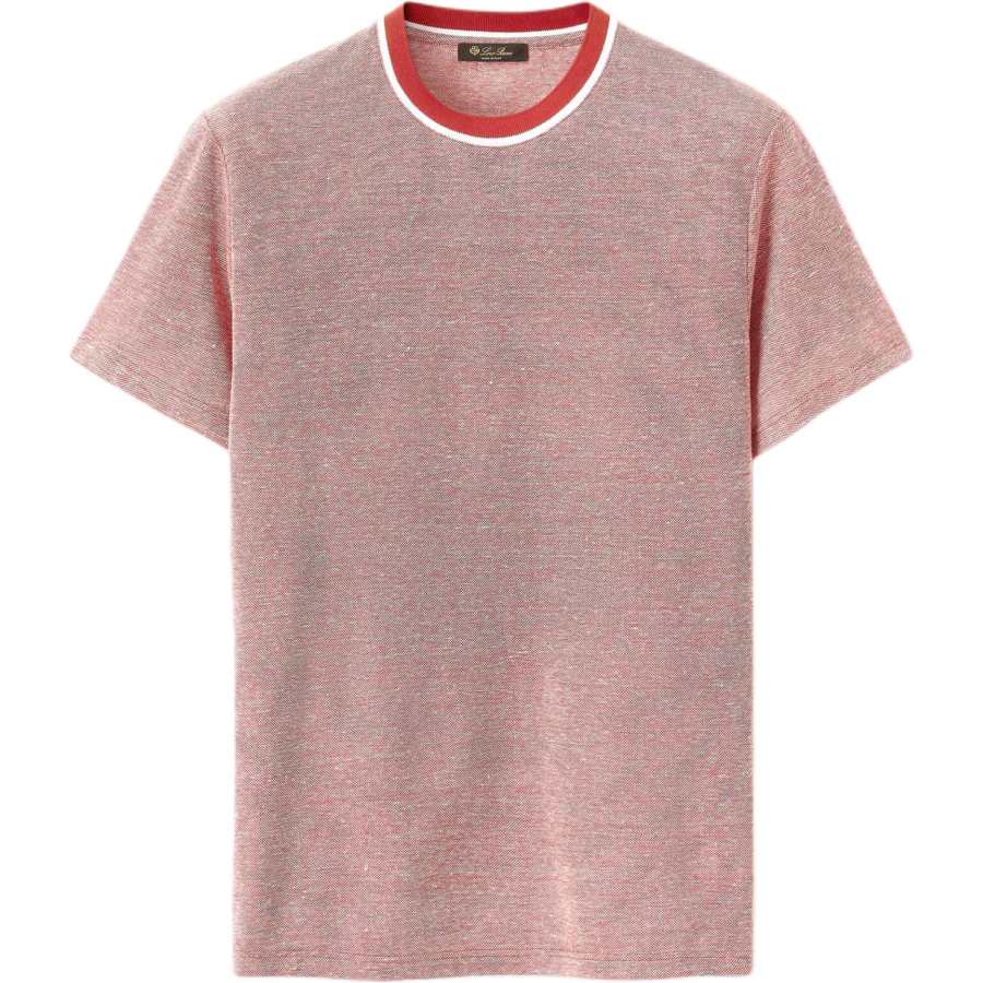 Loro Piana T Shirts Men's Roasted Apple Mangosteen Crew Neck Moderate Straight Fit