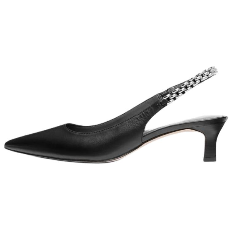 MICHAEL KORS Marcia Cow Leather Slim Heel High Heels 5cm Women's Black