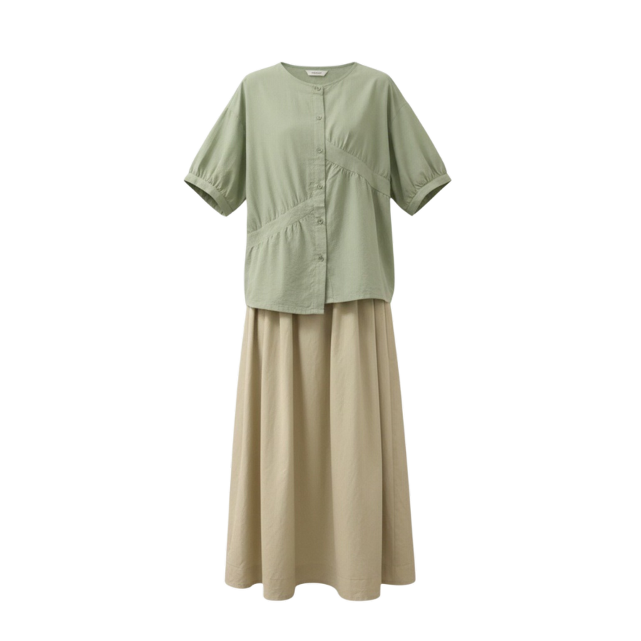Sugarfunk Sugarfunk Two Piece Skirt Sets Women's Crew Neck Moderate Long