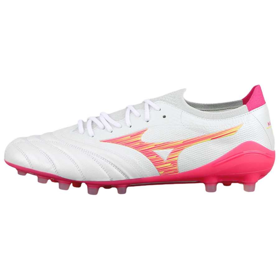 Mizuno Morelia Neo 4 AG Artificial Ground Slip Resistant, Abrasion Resistant, Breathable Soccer Shoes Unisex White Pink