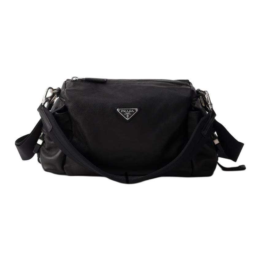 PRADA PRADA Explore Cow Leather Shoulder Bag Men's Black