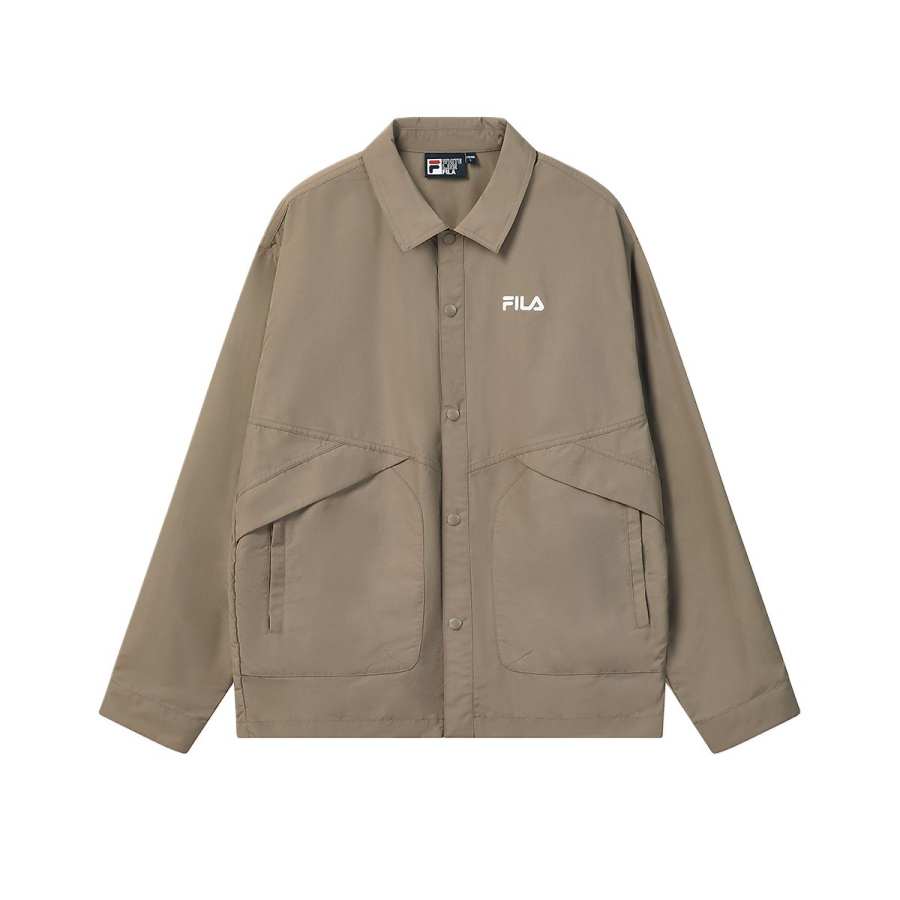 FILA ORIGINALE Shirts Men's Mountain Moon Brown Lapel Moderate