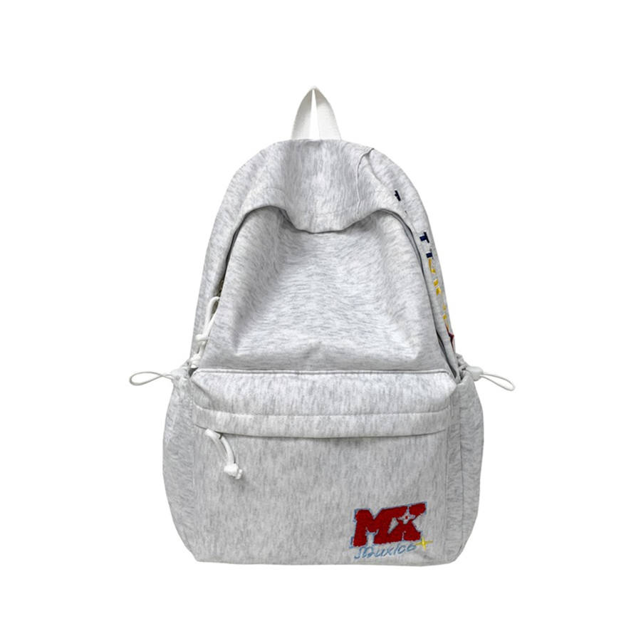 YALU Nylon Backpack Regular Unisex White/Black/Blue