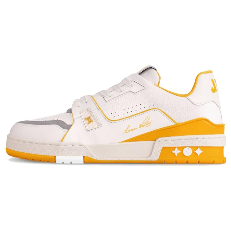 LOUIS VUITTON Trainer Low top Skateboard Shoes Women's Yellow White