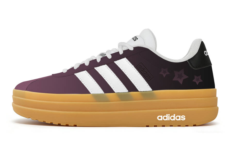 Adidas Adidas VL Court Bold Boba Star Abrasion Resistant Slip Resistant Low top Skateboard Shoes Women's Purple