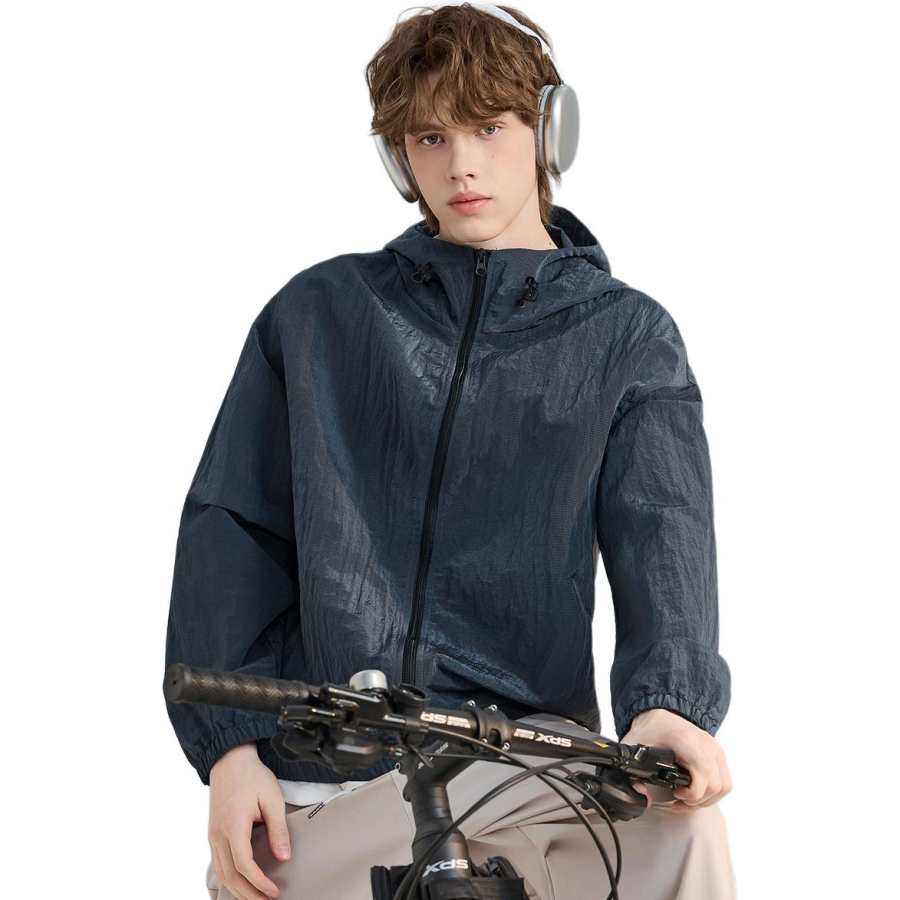 Tonlion Jackets Men's Dark Gray Hooded Moderate Other