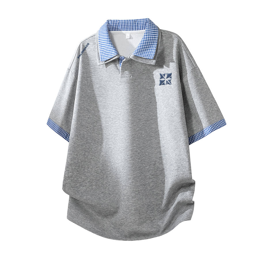 PAL ONGACO T Shirts Unisex Polo Collar Moderate Mock Two Piece