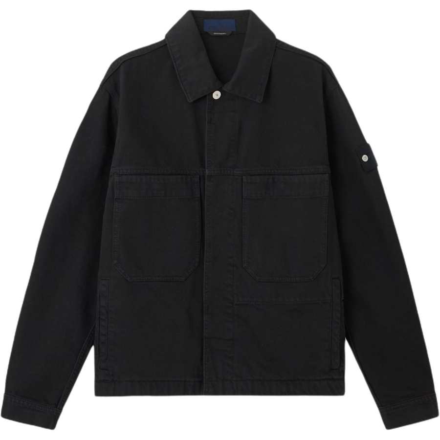 Stone Island Garment Dyed Denim Biker Jacket